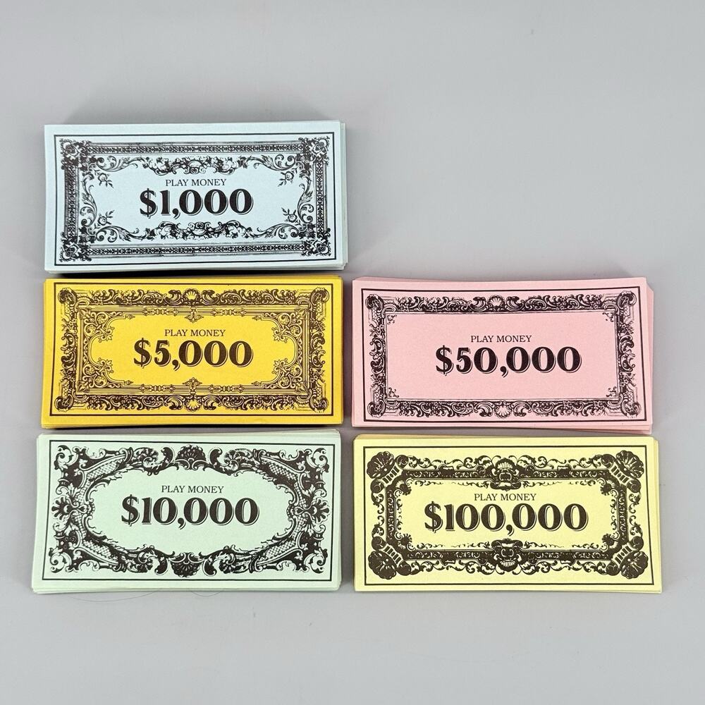 Selchow & Righter 1985 Go For Broke Board Replacement Money Only Complete